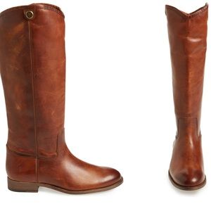 Frye Melissa leather boot in cognac